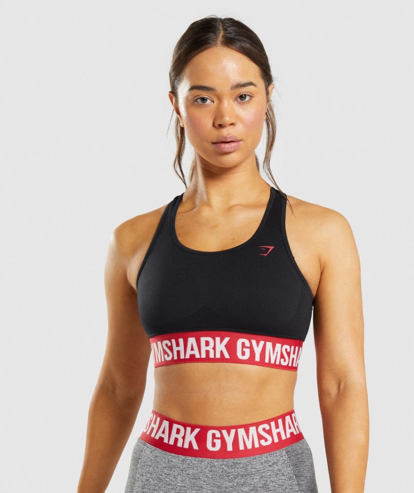 Women\'s Gymshark Flex Sports Bra Black | NZ 8JTSKI